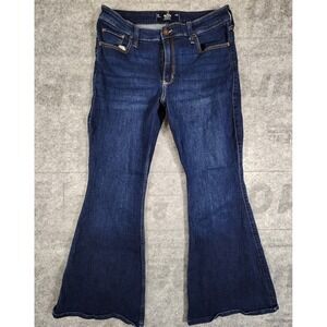 Hollister Jeans Womens Flares  Size 14s Blue California Soft Stretch
